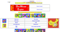 Desktop Screenshot of oneminuteenglish.com